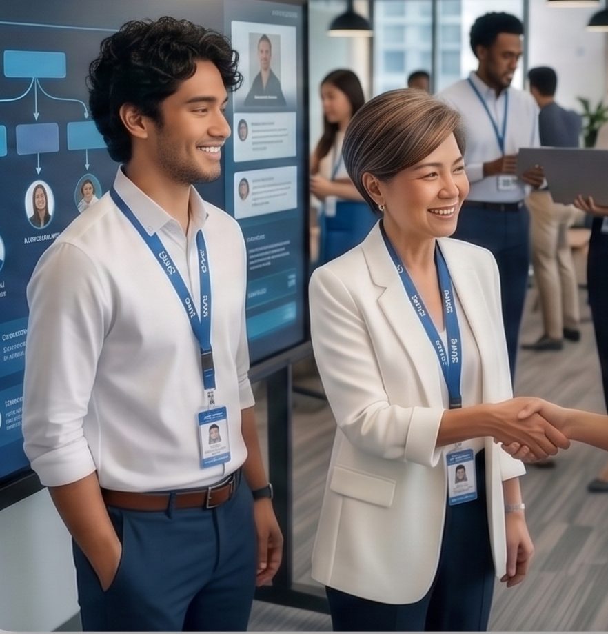 TMPI candidates and hiring partners connecting at the office