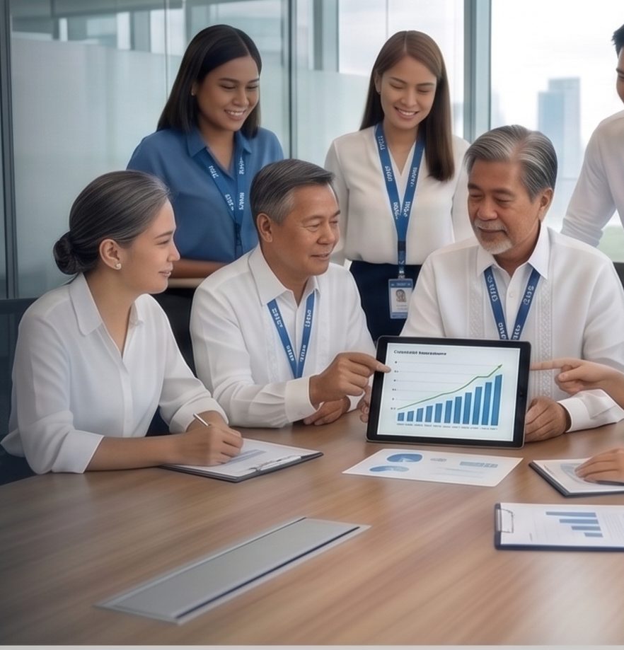 TMPI corporate client team reviewing growth strategy